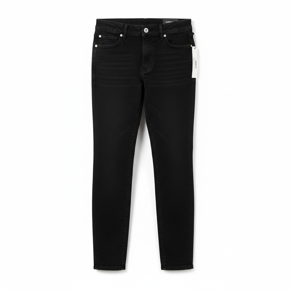 Tahari Jamie Black Roll Cuff Skinny Stretch Jeans NWT Size 10/30